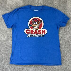 Crash Bandicoot Official Tee Royal Blue XL Activision Licensed Retro